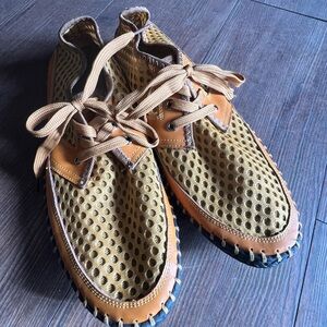 Mens mesh breathable slip on loafer water shoe